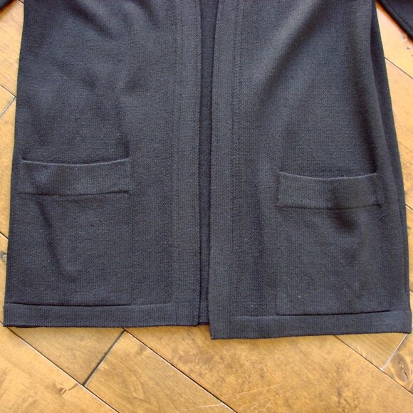 St. John Separates Black Knit Cardigan Sweater Luxury Santiago Knit Medium - Picture 5 of 12